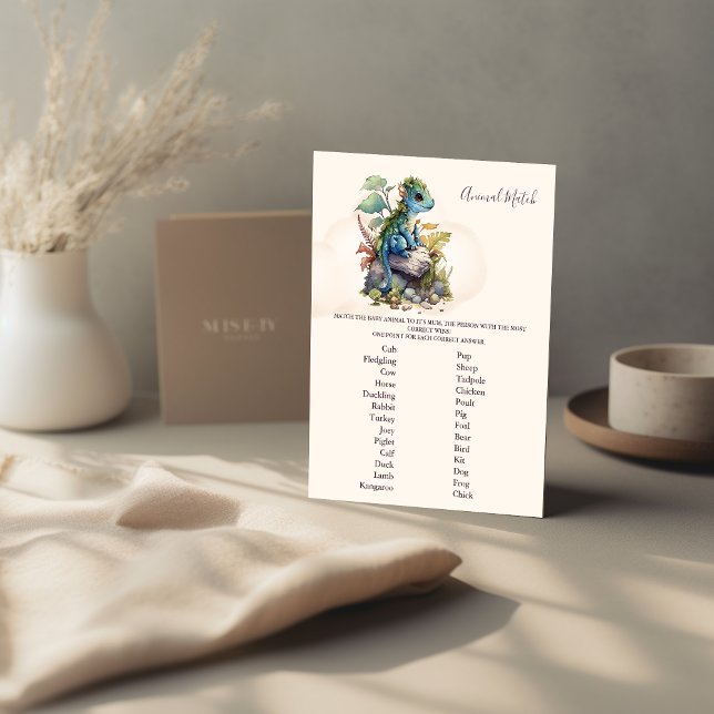 Animal Match Baby Shower Game (Creator Uploaded)