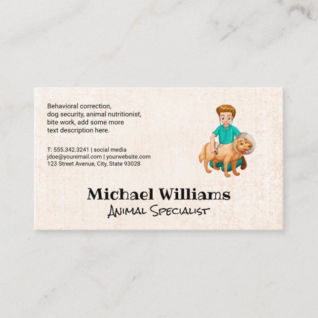 Animal Medical Specialist | Health Care Business Card (Front)