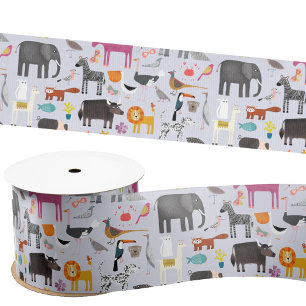 Animal Menagerie Satin Ribbon