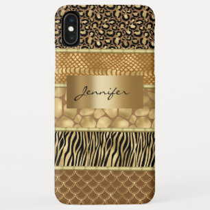 Animal Mixed Gold Zebra Giraffe Snake Skins Case-Mate iPhone Case