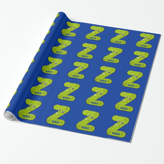 animal monogram - Z Wrapping Paper (Unrolled)