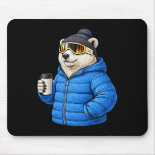 Animal Motifs Polar Bear Après Ski Shirt Skiing Wi Mouse Pad