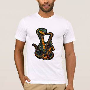 Animal Noise – Snake Saxophone Jazz Street Art T-Shirt