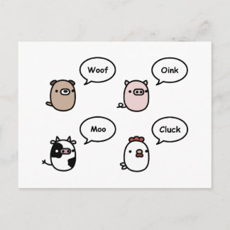 Animal Noises Postcard