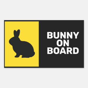 Animal On Board Rectangular Sticker