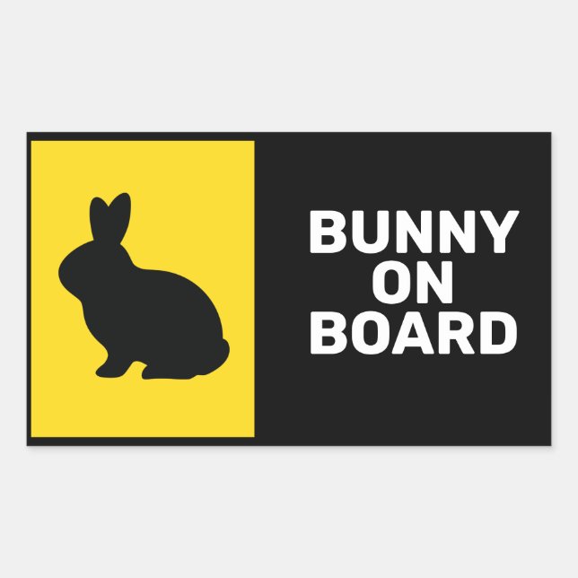 Animal On Board Rectangular Sticker (Front)
