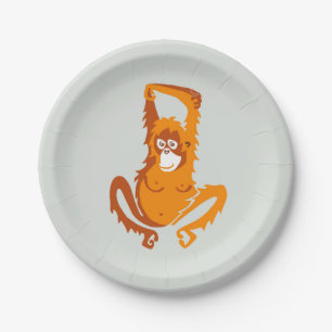 Animal- ORANGUTAN -Wildlife - Nature- Party Paper Plate
