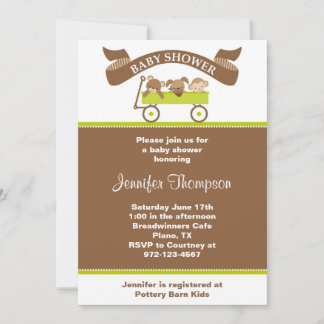 Animal Pals Baby Shower Invitation