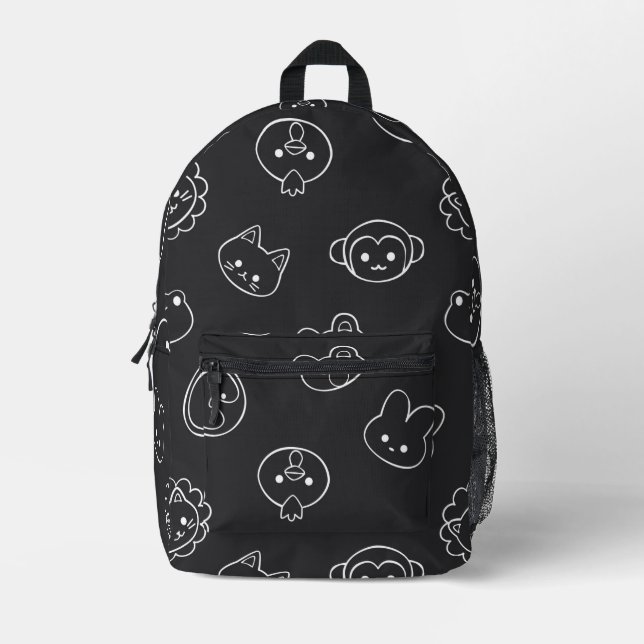 Animal Parade Black Backpack (Front)