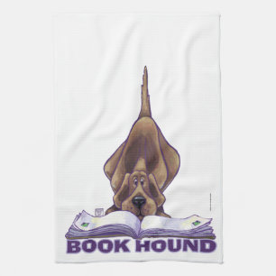 Animal Parade Book Hound Tea Towel
