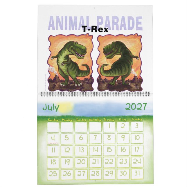 Animal Parade Calender Calendar (Jul 2027)