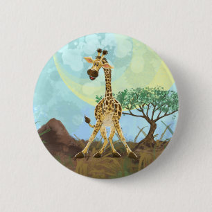 Animal Parade Giraffe 6 Cm Round Badge