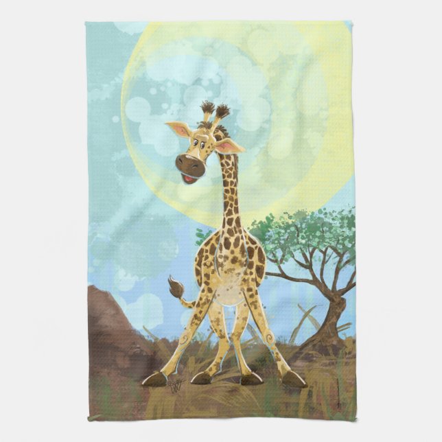 Animal Parade Giraffe Tea Towel (Vertical)