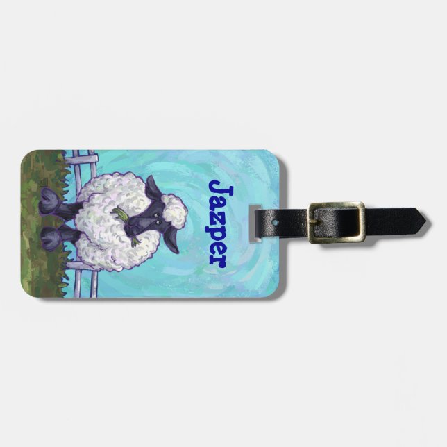Animal Parade Sheep Luggage Tag (Front Horizontal)