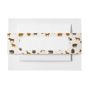 Animal pattern 1 invitation belly band