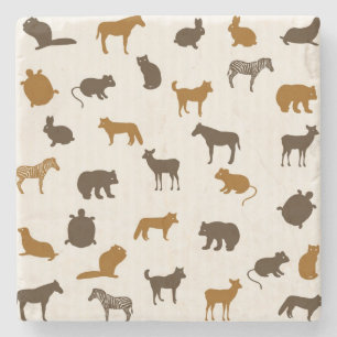 Animal pattern 1 stone coaster