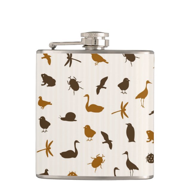 Animal pattern 2 hip flask (Front)
