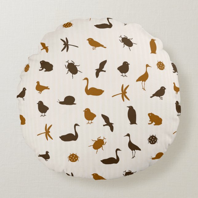 Animal pattern 2 round cushion (Front)