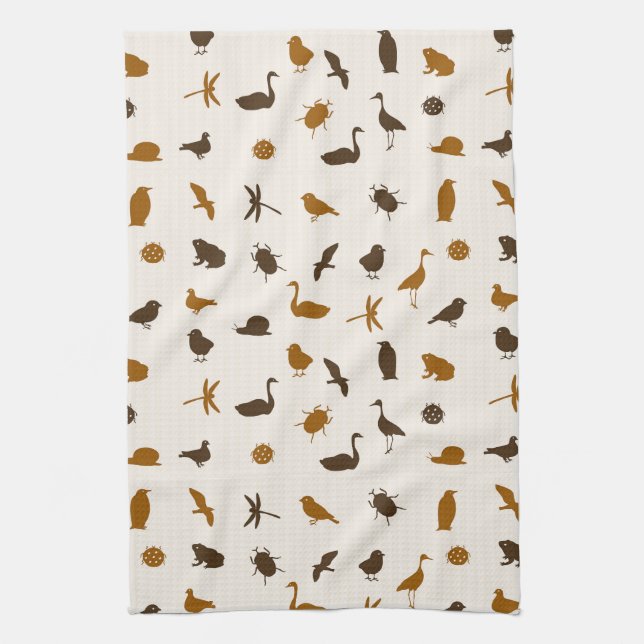 Animal pattern 2 tea towel (Vertical)