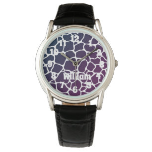 Animal Pattern Blue Men's Watch