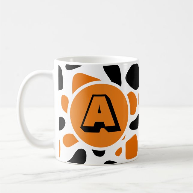 Animal Pattern Monogram Mug (Left)