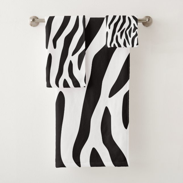 Animal Pattern Print Bath Towel Set (Insitu)