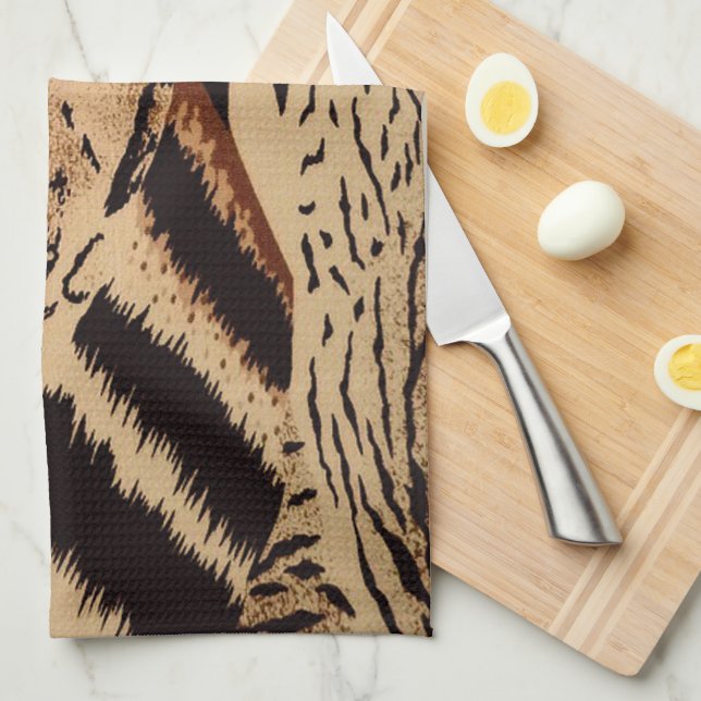 Animal Pattern Tea Towel (Quarter Fold)