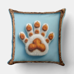 Animal paw print cushion