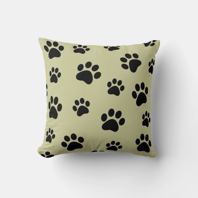 Animal paw print  customisable pillow (Front)