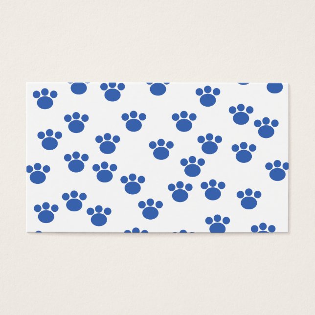 Animal Paw Print Pattern. Blue and White. (Front)