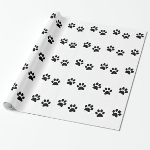 Animal Paw Print Pattern Wrapping Paper