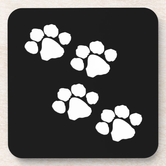 Animal Paw Prints Coaster (Front)