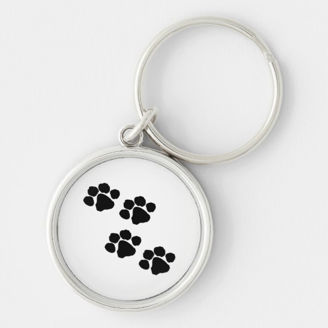 Animal Paw Prints Key Ring (Front)