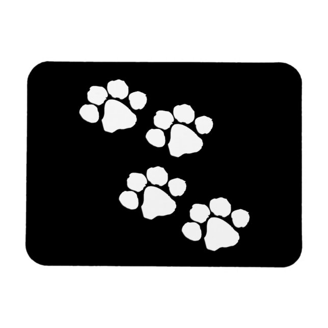 Animal Paw Prints Magnet (Horizontal)