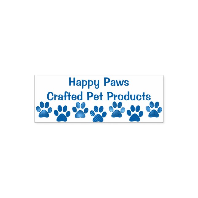 Animal Paw Prints with Text Self Inking Stamp (Design)