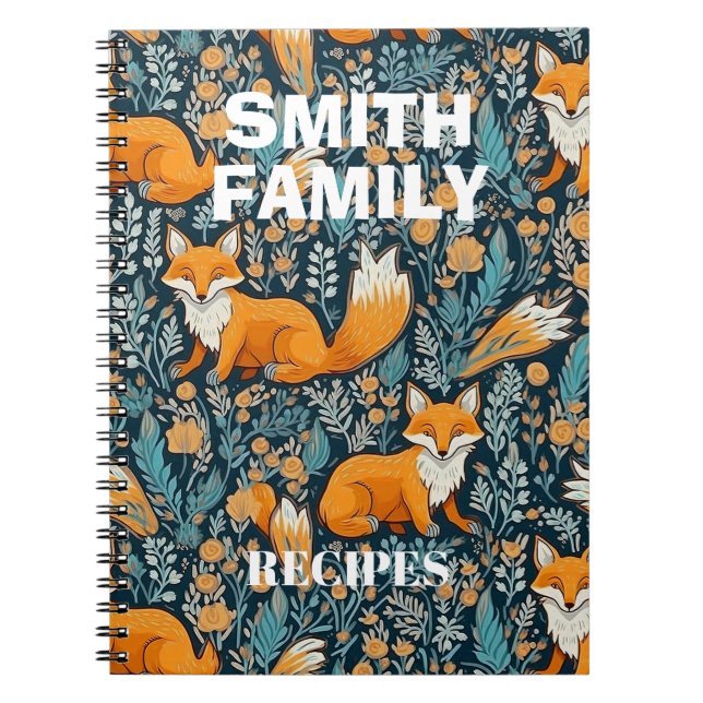 Animal Personalised Kitchen recipes Notebook (Front)