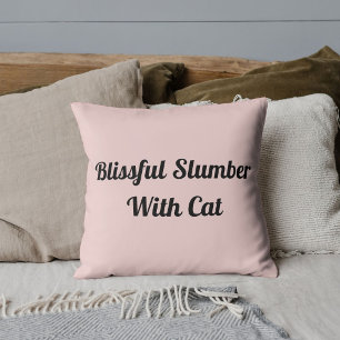 Animal Pet Cat Funny Quote Personalised Blush Pink Cushion