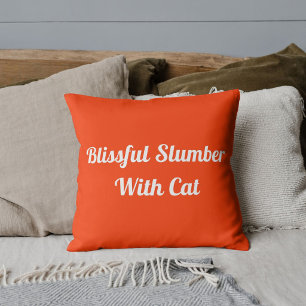 Animal Pet Cat Funny Quote Personalised Orange Cushion
