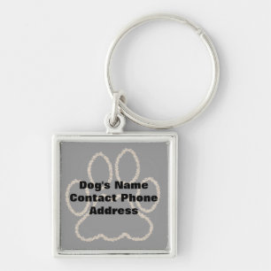 Animal Pet Dog Cat Tag Key Ring