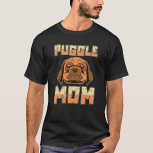 Animal Pet Puggle Mum Dog Lover Mothers Day Mummy T-Shirt