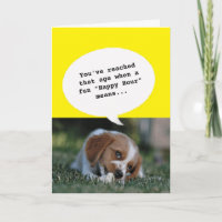 animal photo Happy Hour Getting Old Funny Birthday