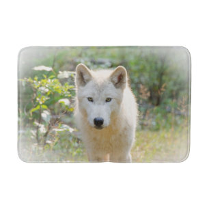Animal Photography, Grey Wolf Bath Mat
