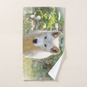 Animal Photography, Grey Wolf Hand Towel
