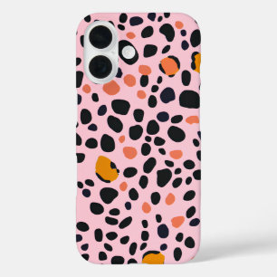 Animal pink leopard iPhone 16 case
