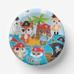 Animal Pirate Paper Plate