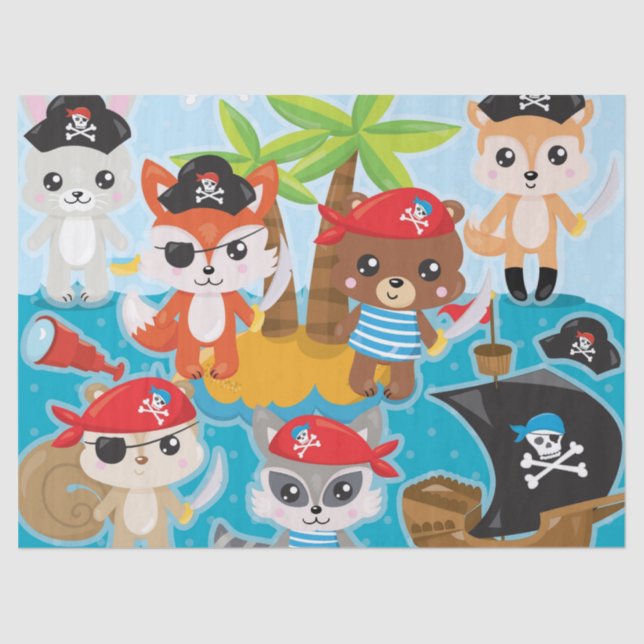 Animal Pirate  Tissue Paper (Front)