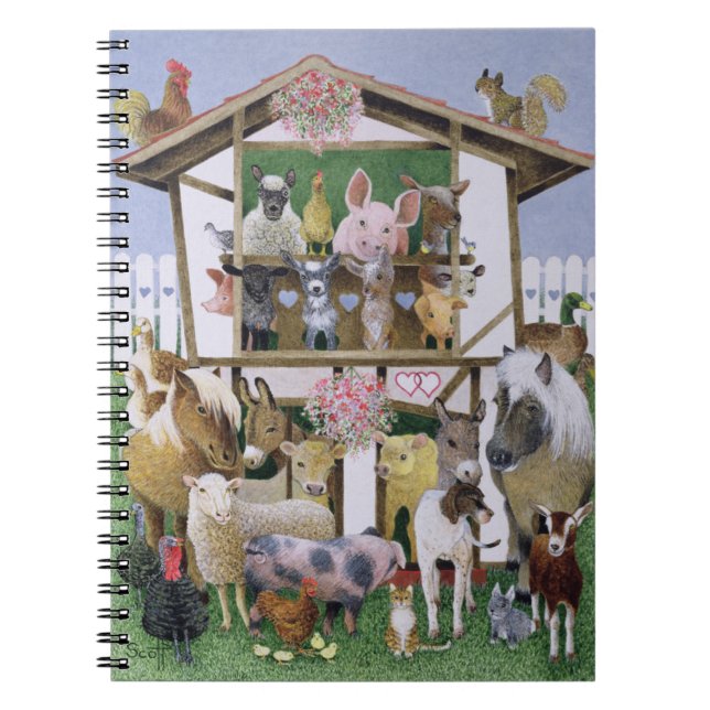 Animal Playhouse Spiral Notebook (Front)