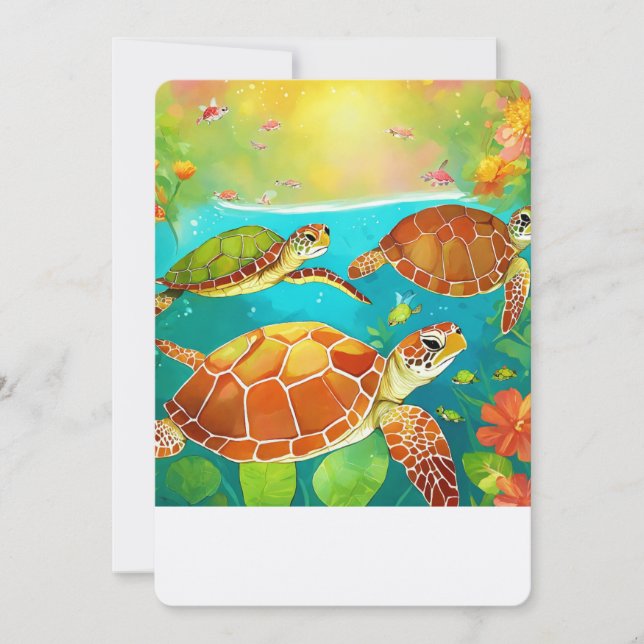 Animal Pool Mania! Invitation (Front)