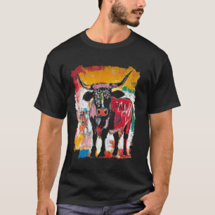 Animal Pop Art Design With A Cow On It Men's Graff T-Shirt