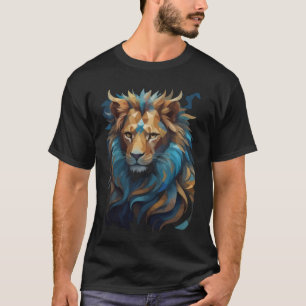 animal portrait print cat digital art T-Shirt